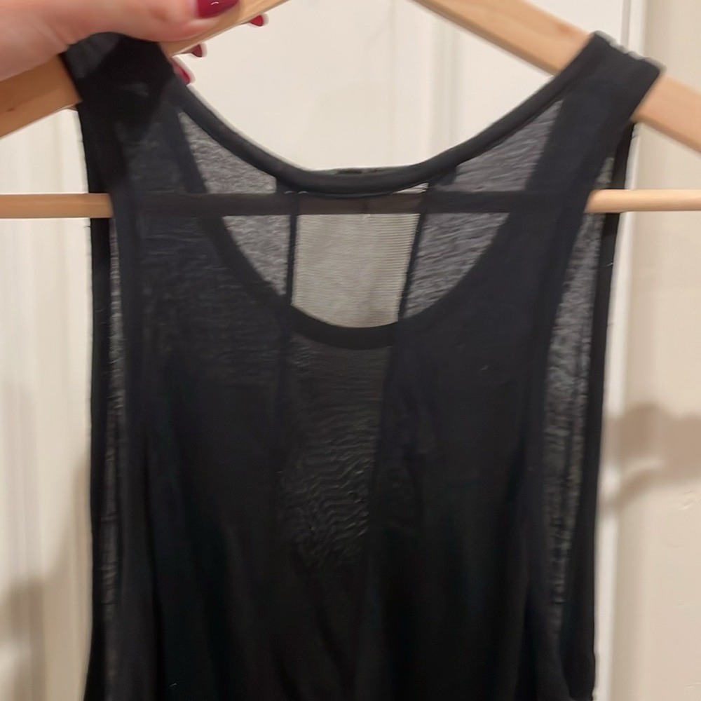 All Saints black cotton tank top - Picture 3 of 6